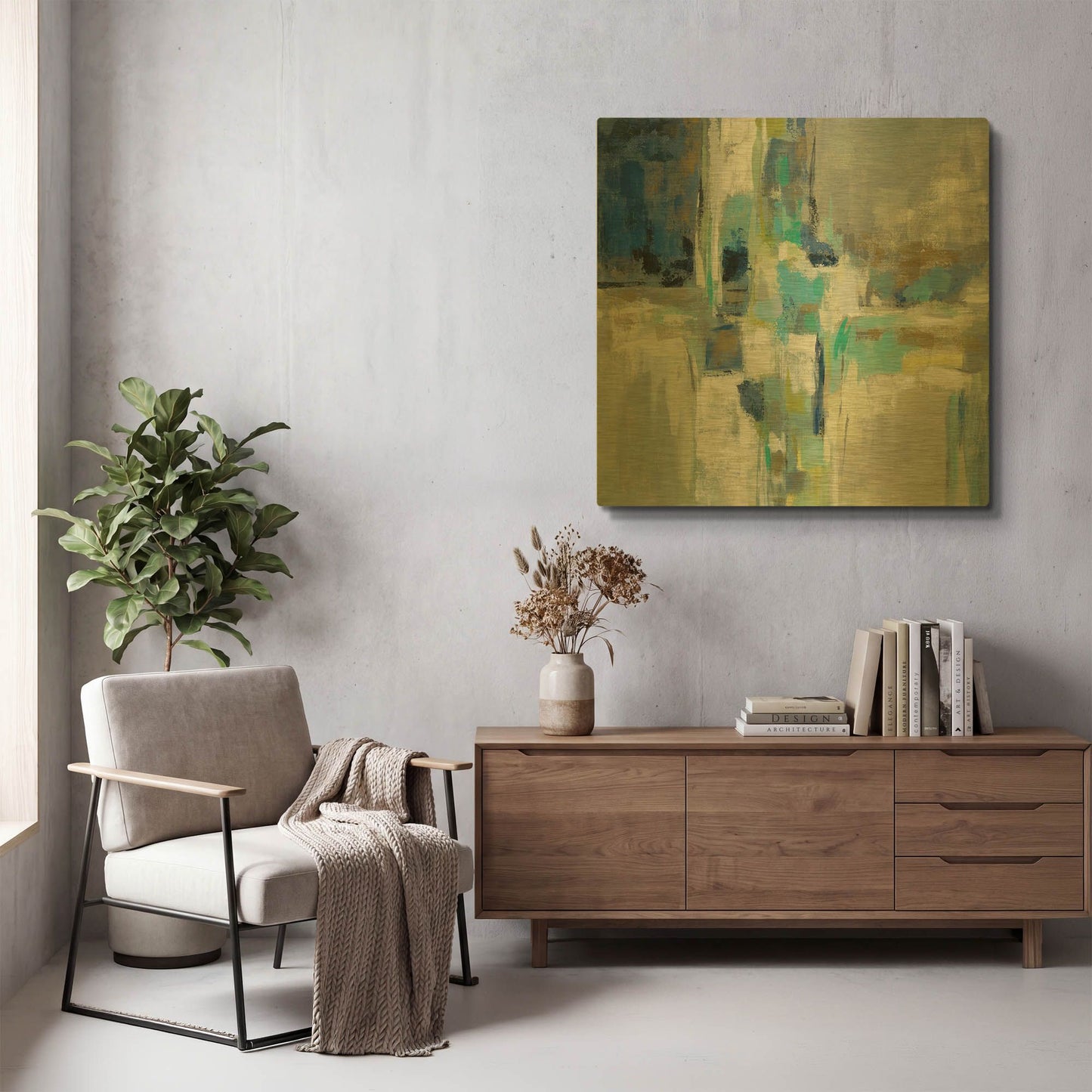 'Spring Water' By Silvia Vassileva Gold Metal Wall Art