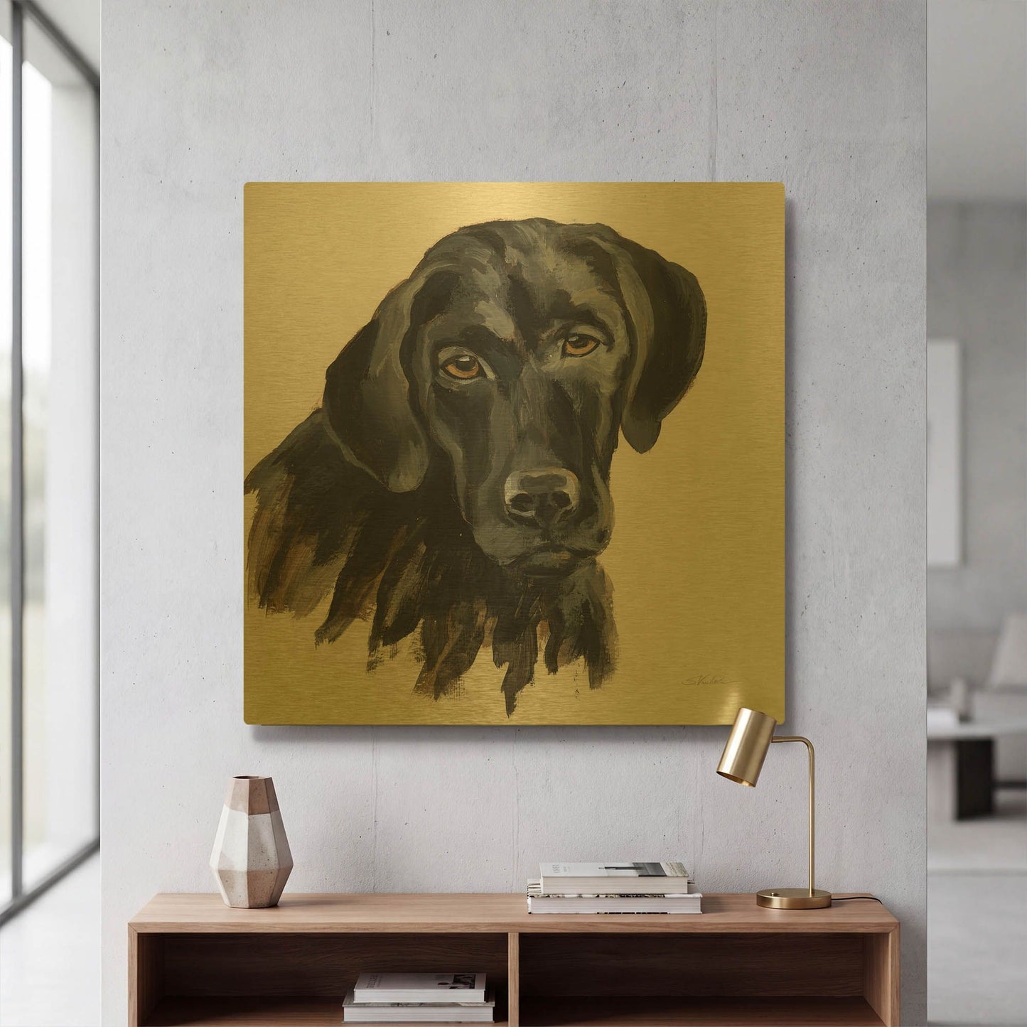 'Chrissy' By Silvia Vassileva Gold Metal Wall Art