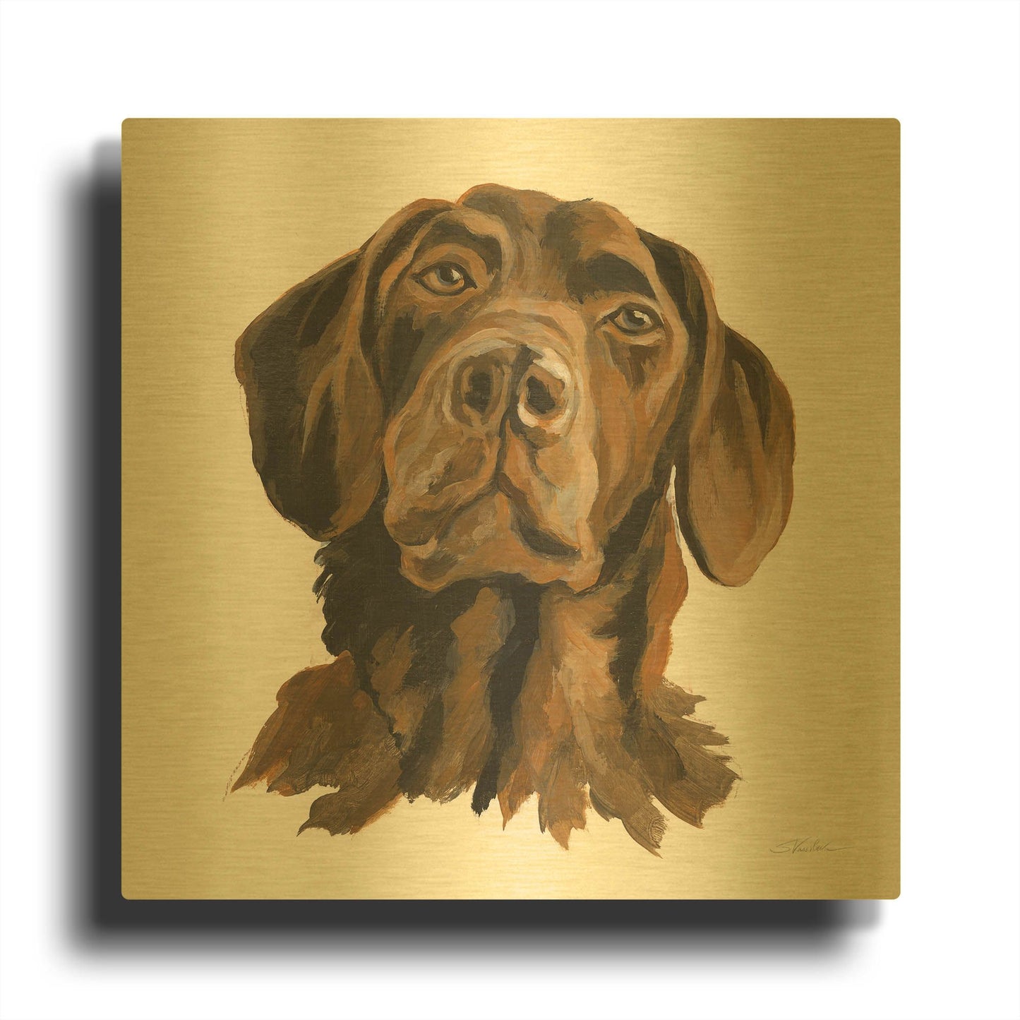 'Oscar' By Silvia Vassileva Gold Metal Wall Art