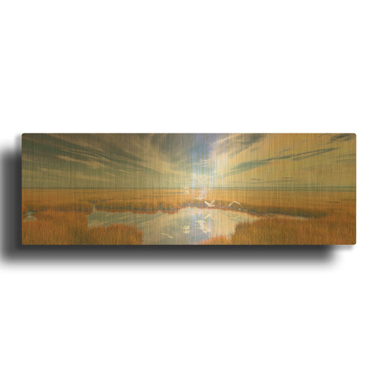 'Early Risers' By Steve Hunziker OOB Gold Metal Wall Art
