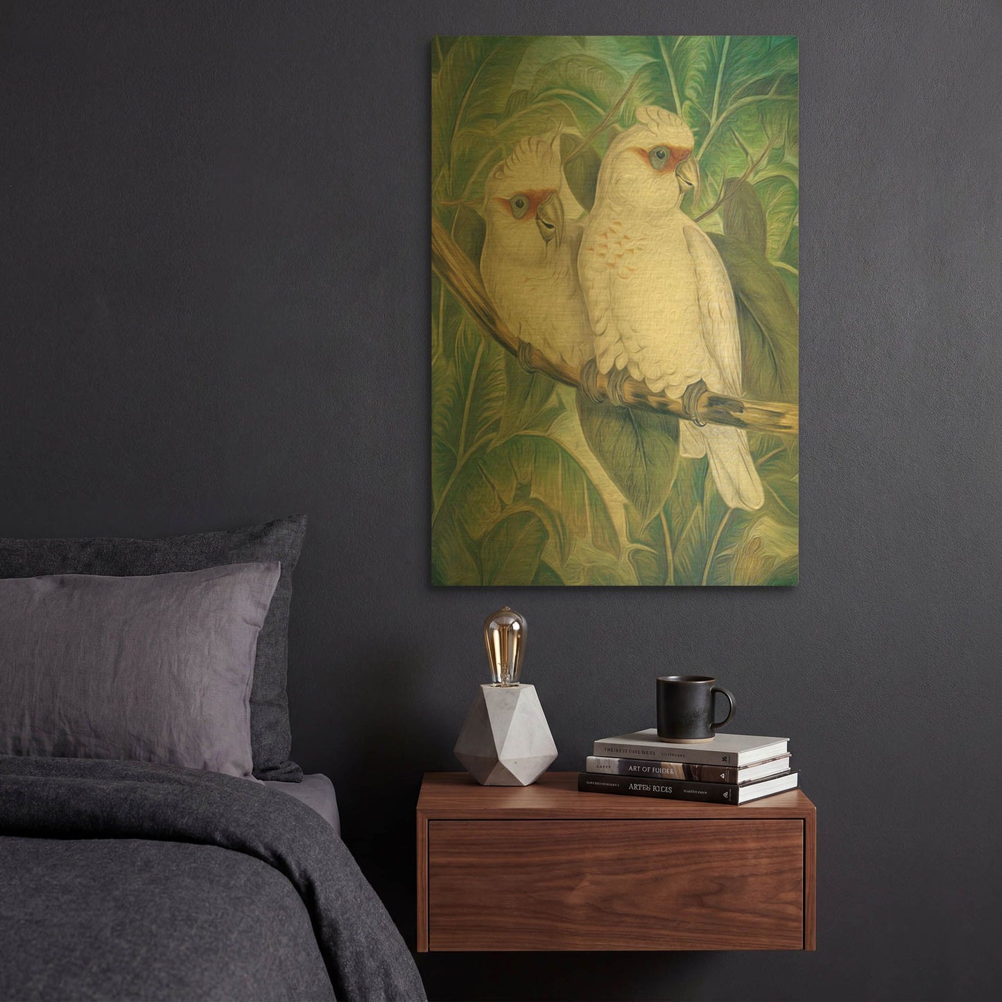 'Painted Plumage Three' By Steve Hunziker OOB Gold Metal Wall Art