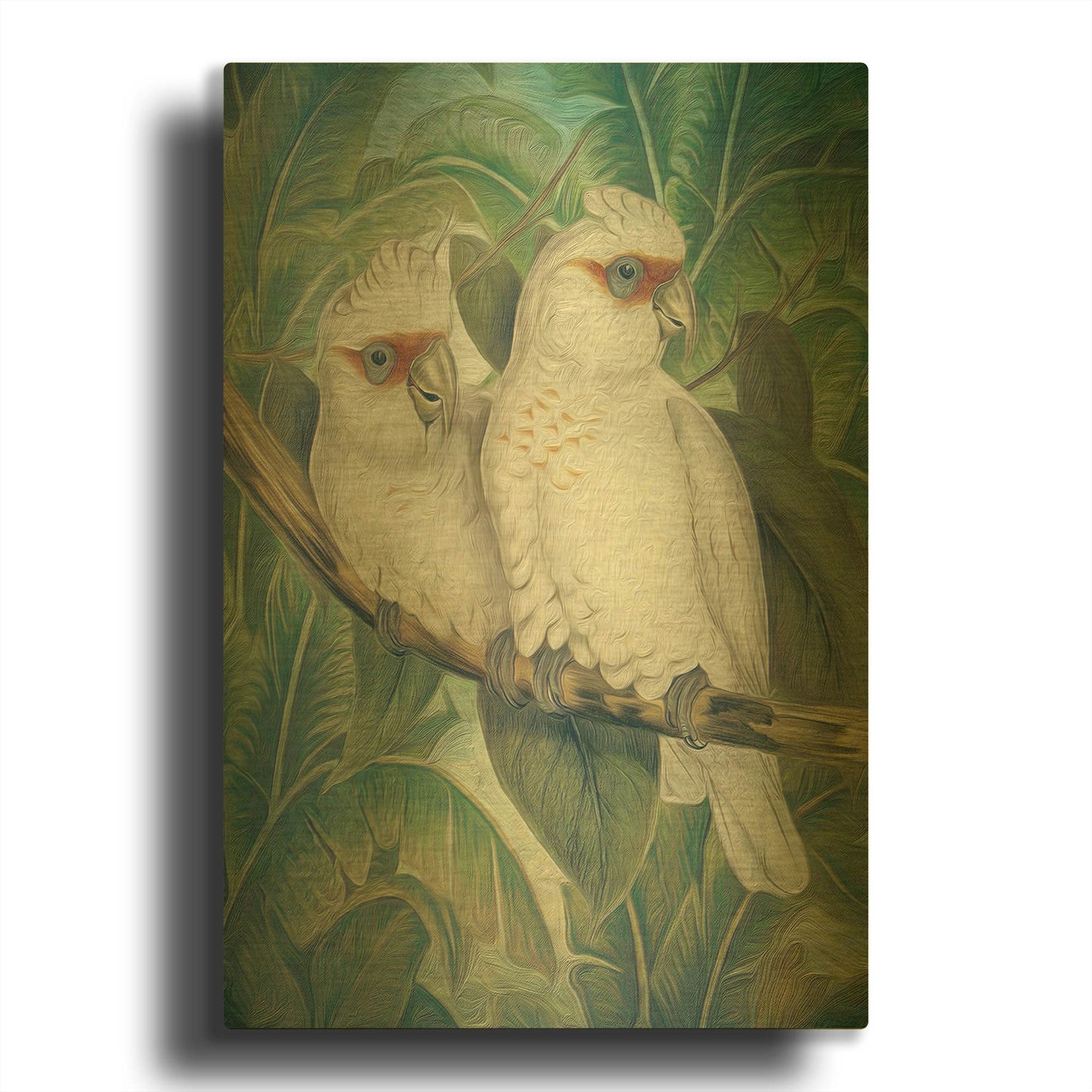 'Painted Plumage Three' By Steve Hunziker OOB Gold Metal Wall Art