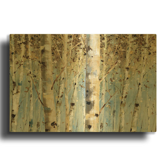 'White Forest' By Lisa Audit Gold Metal Wall Art