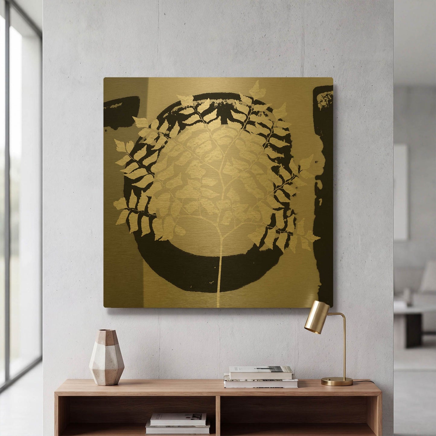 'Chalk Leaf 1' By Karen Smith Gold Metal Wall Art