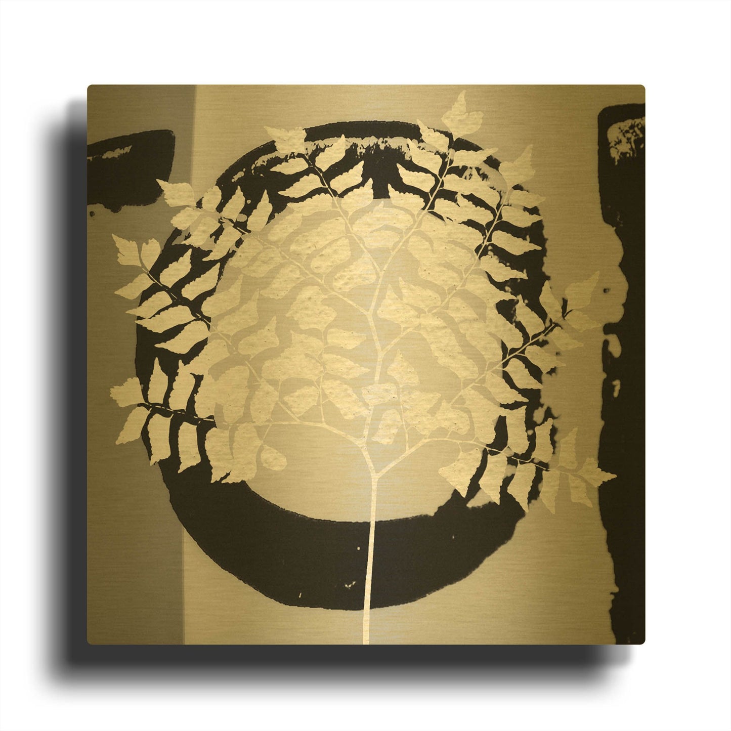 'Chalk Leaf 1' By Karen Smith Gold Metal Wall Art