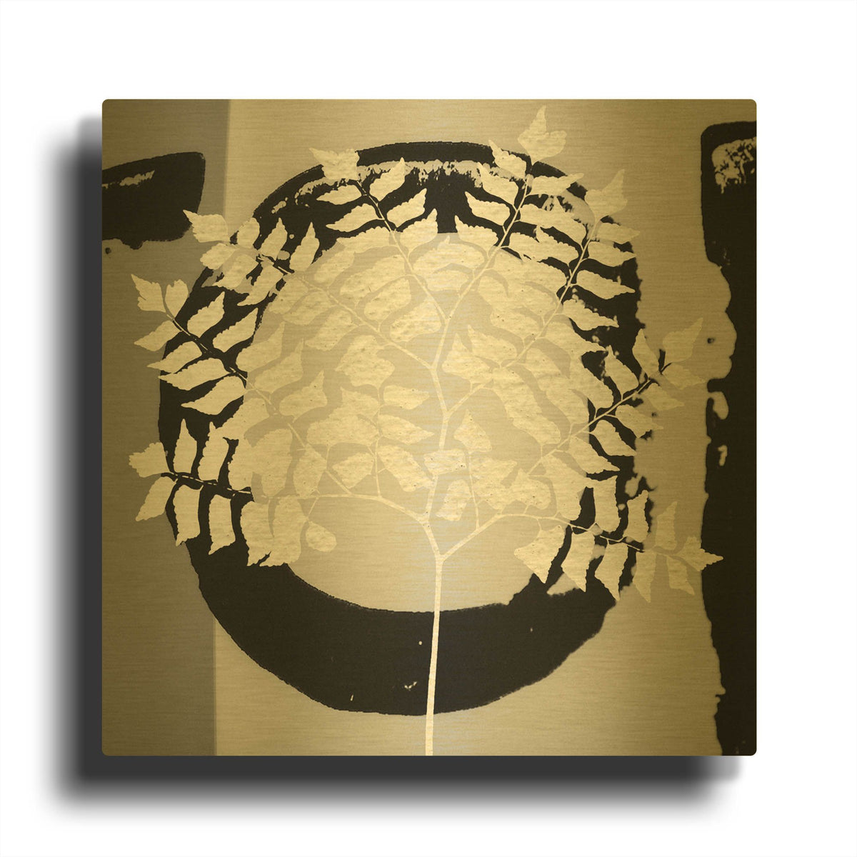 'Chalk Leaf 1' By Karen Smith Gold Metal Wall Art