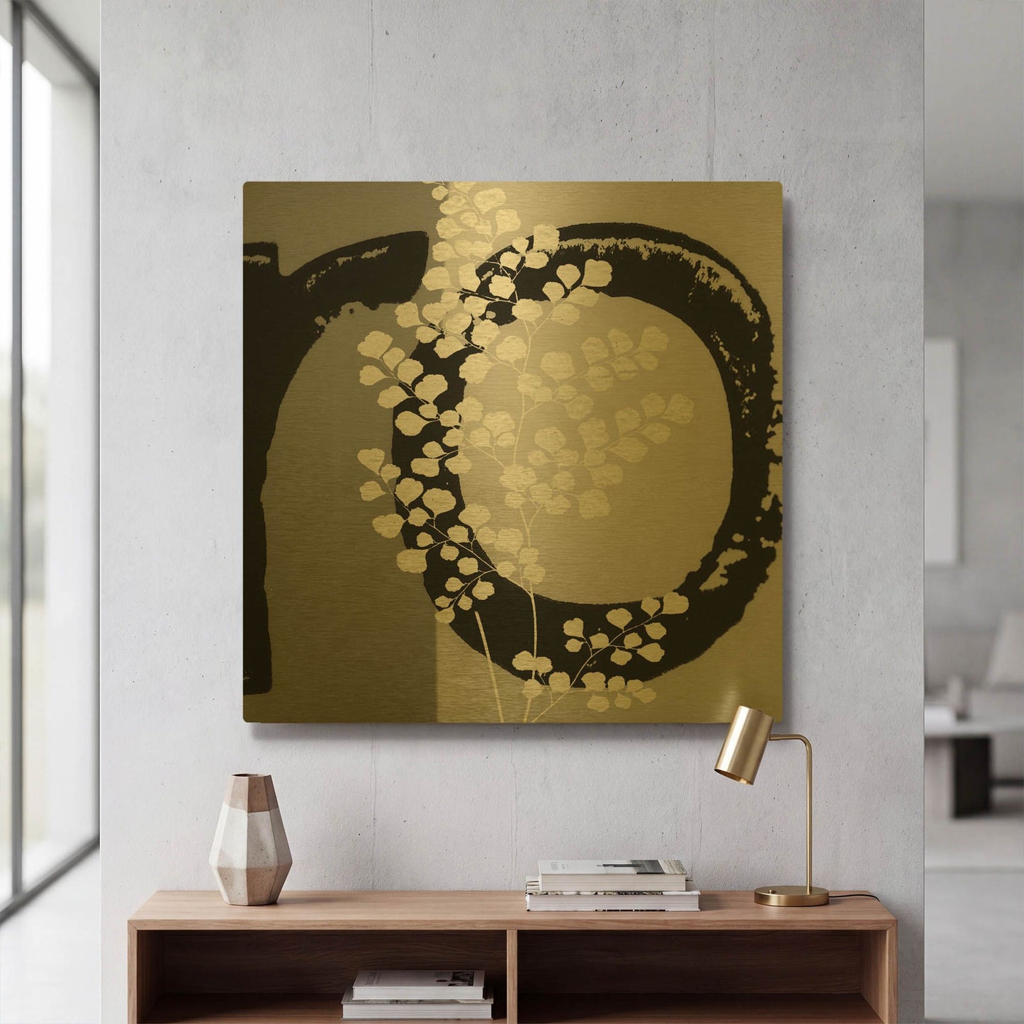'Chalk Leaf 2' By Karen Smith Gold Metal Wall Art