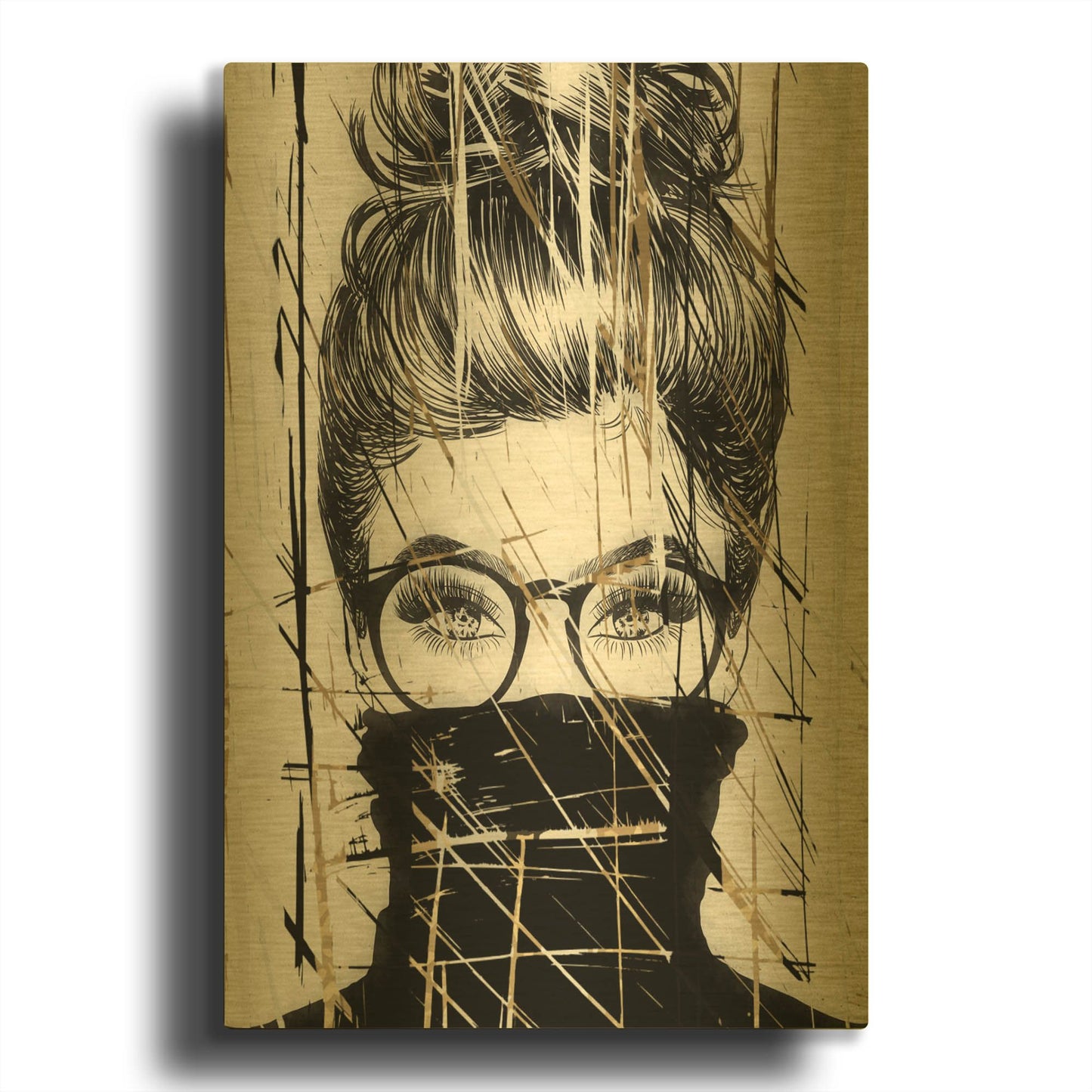 'Golden Girl 1' By Karen Smith Gold Metal Wall Art