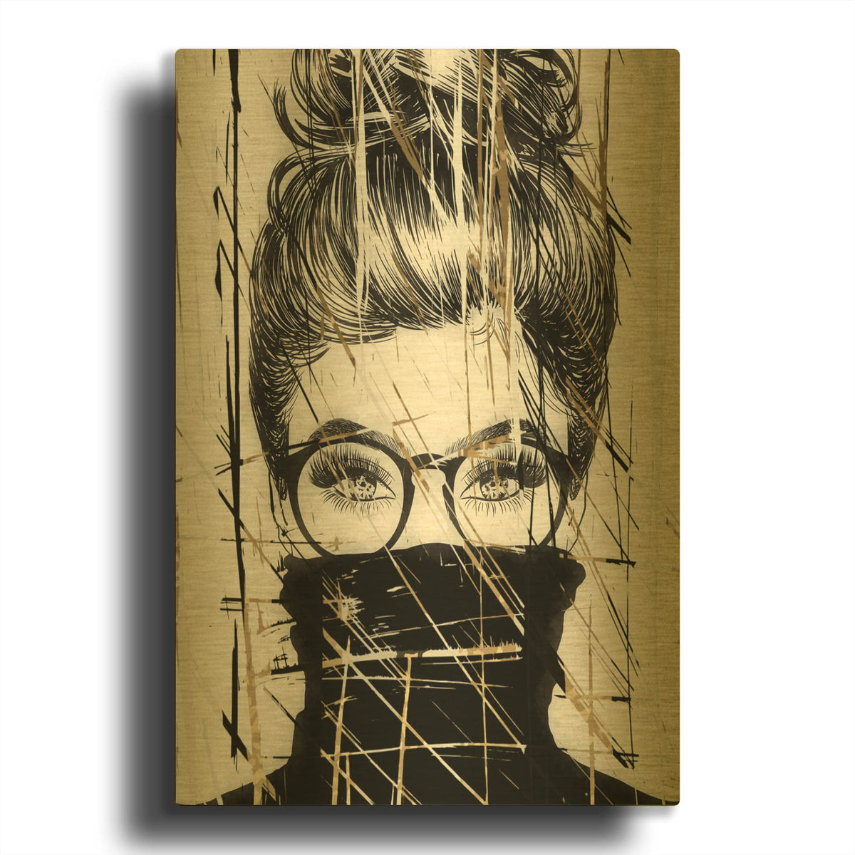 'Golden Girl 1' By Karen Smith Gold Metal Wall Art