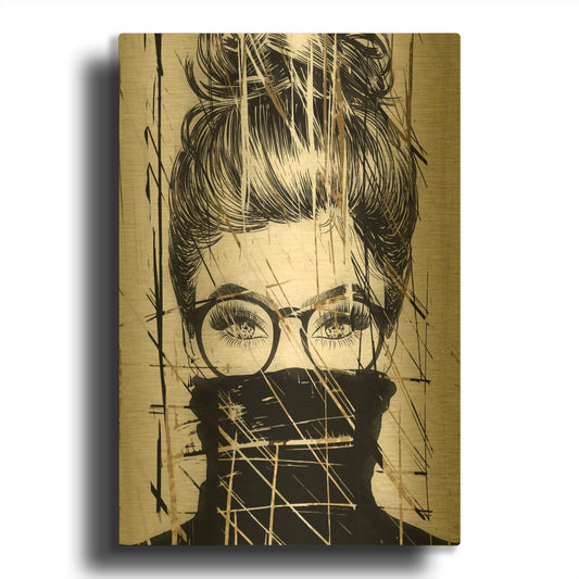 'Golden Girl 1' By Karen Smith Gold Metal Wall Art