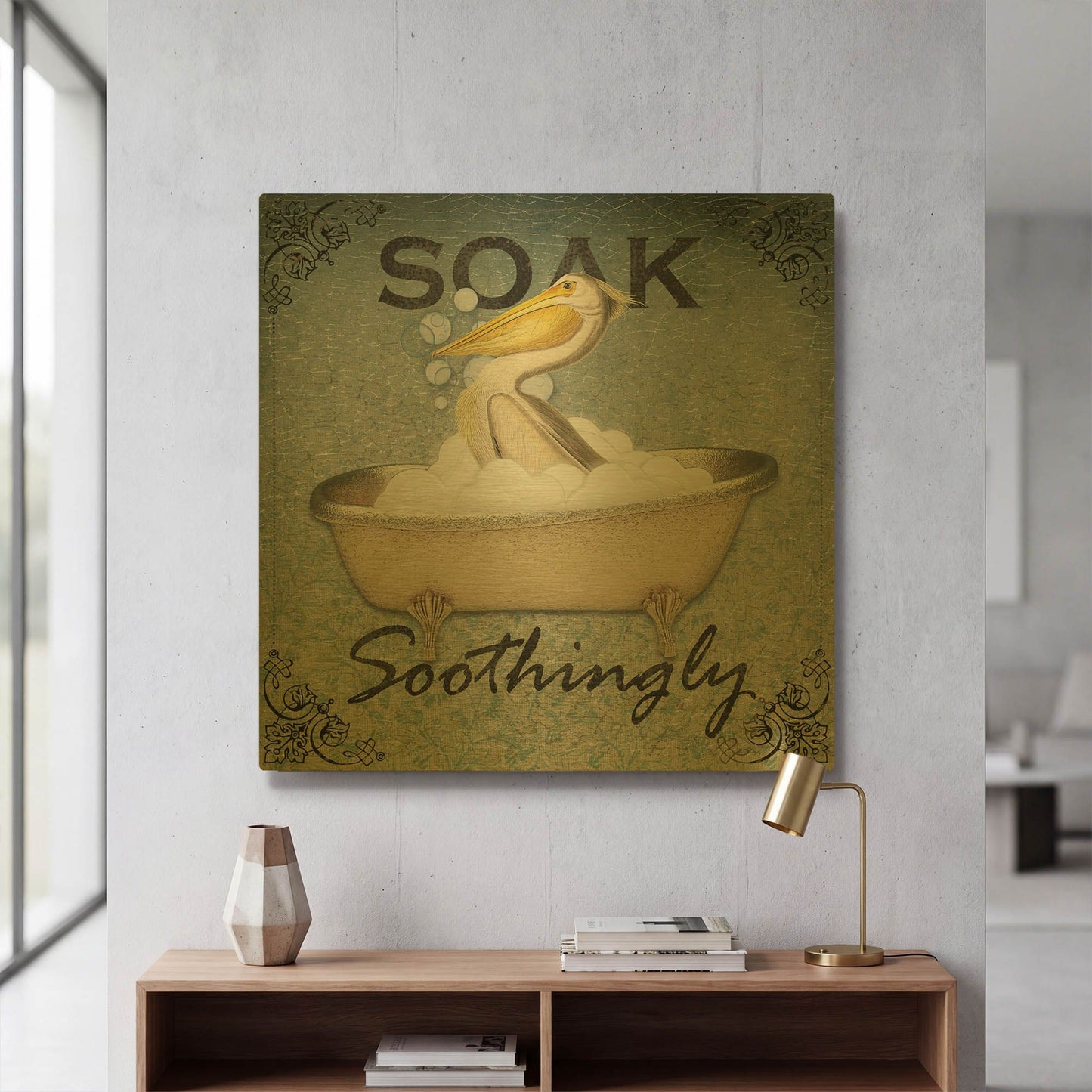 'Soak' By Karen Smith Gold Metal Wall Art