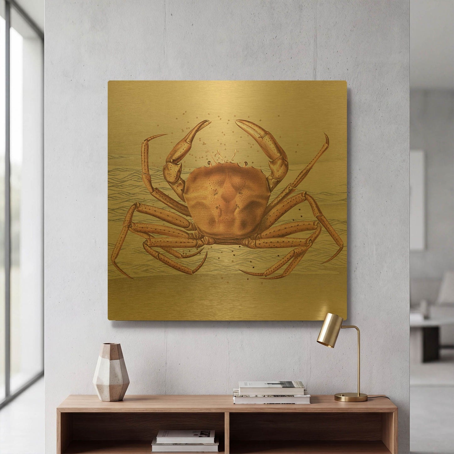 'Sandcritter 1' By Karen Smith Gold Metal Wall Art