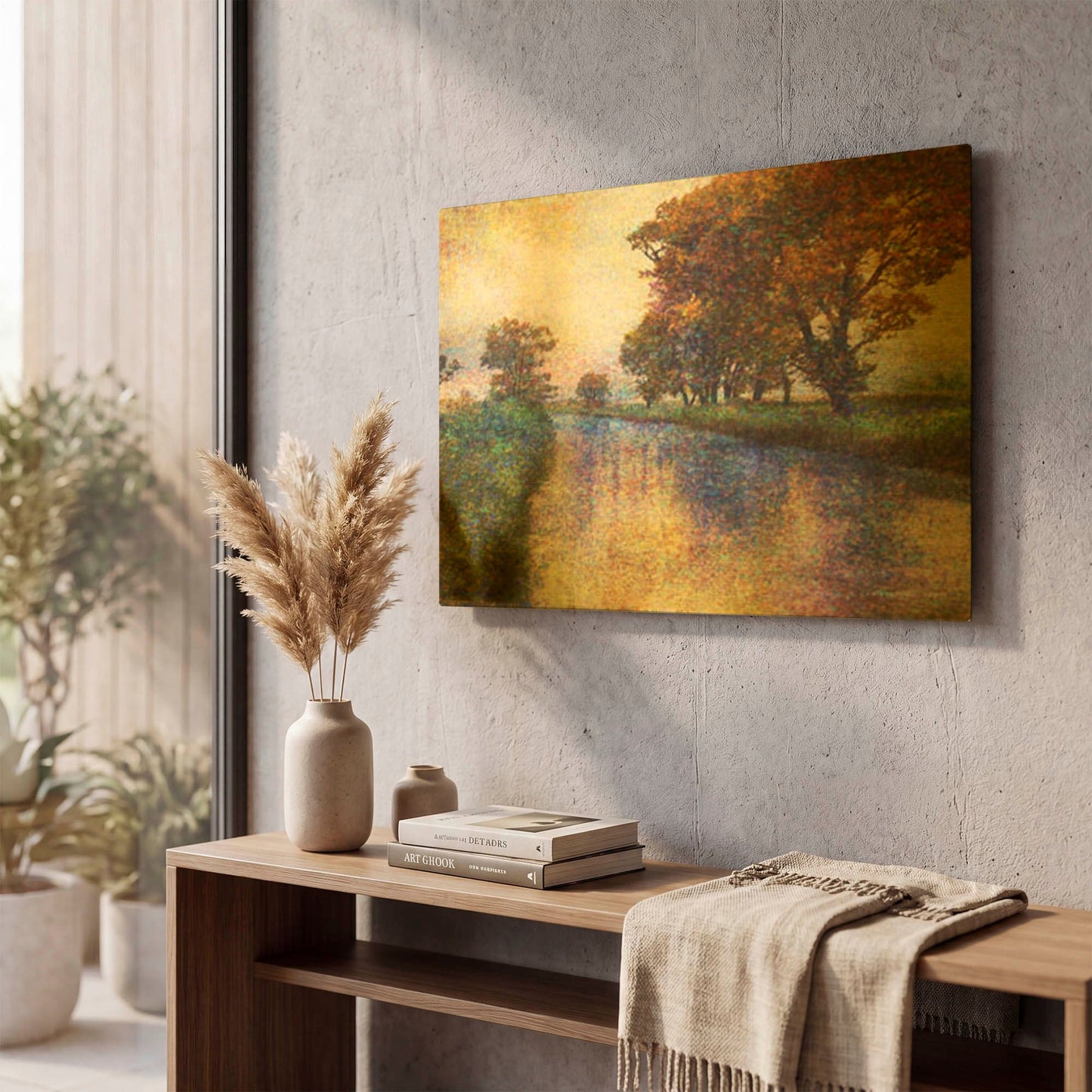 'Dutch Canal' By Chris Vest Gold Metal Wall Art