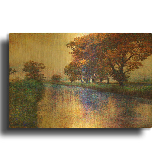 'Dutch Canal' By Chris Vest Gold Metal Wall Art