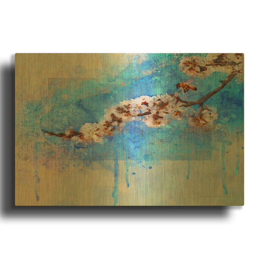 'Apricot Blossom' By Chris Vest Gold Metal Wall Art