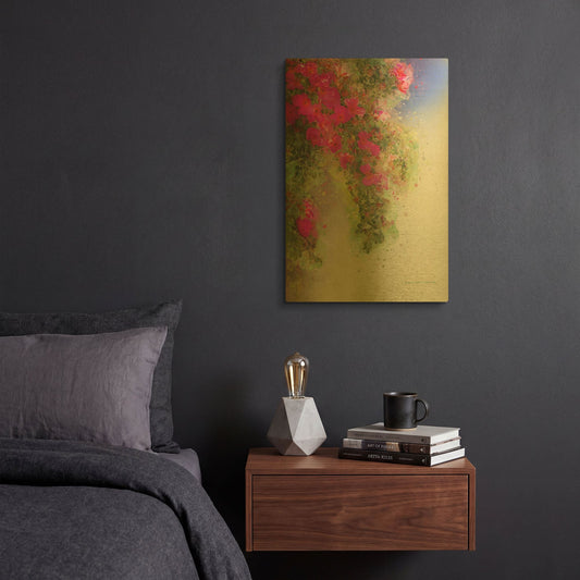 'Cv 773b 36x30' By Chris Vest Gold Metal Wall Art
