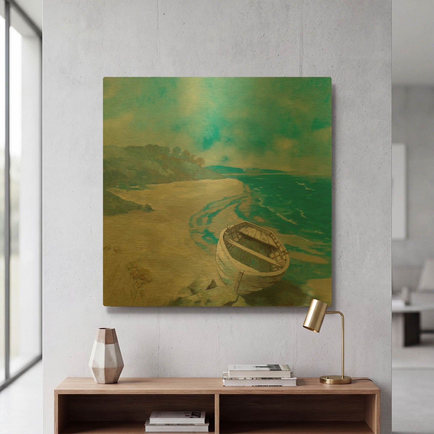 'Boat Show 2' By Graham Reynolds Gold Metal Wall Art