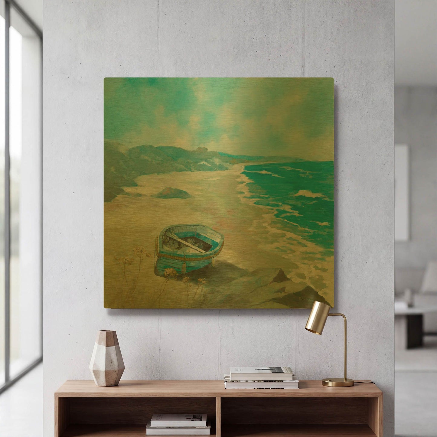 'Boat Show 1' By Graham Reynolds Gold Metal Wall Art