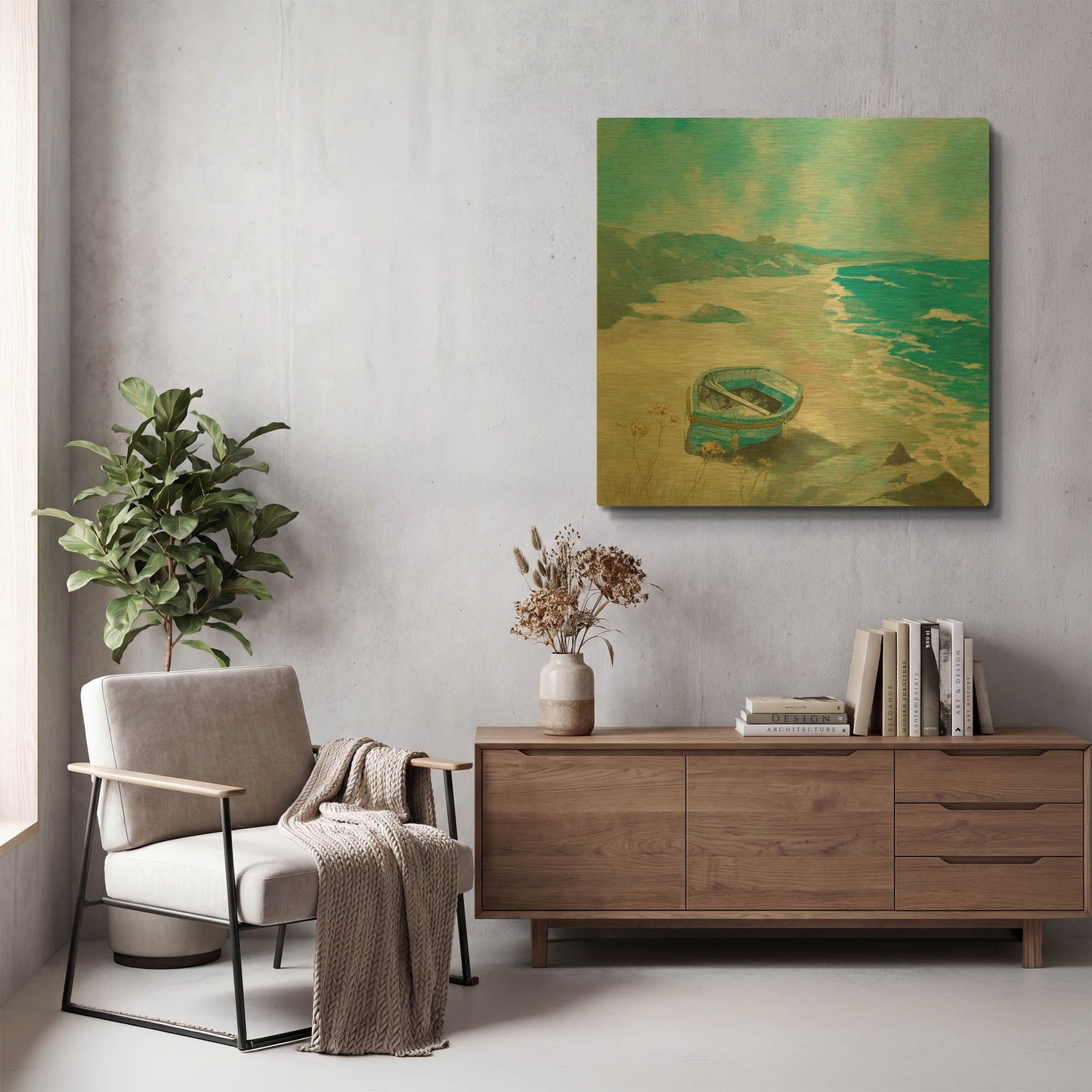 'Boat Show 1' By Graham Reynolds Gold Metal Wall Art