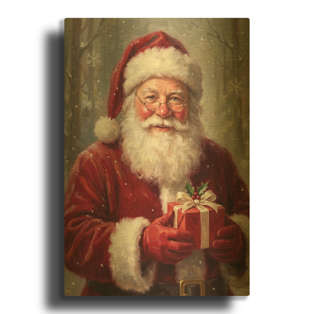 'A Gift from Santa' By Veve Gold Metal Wall Art