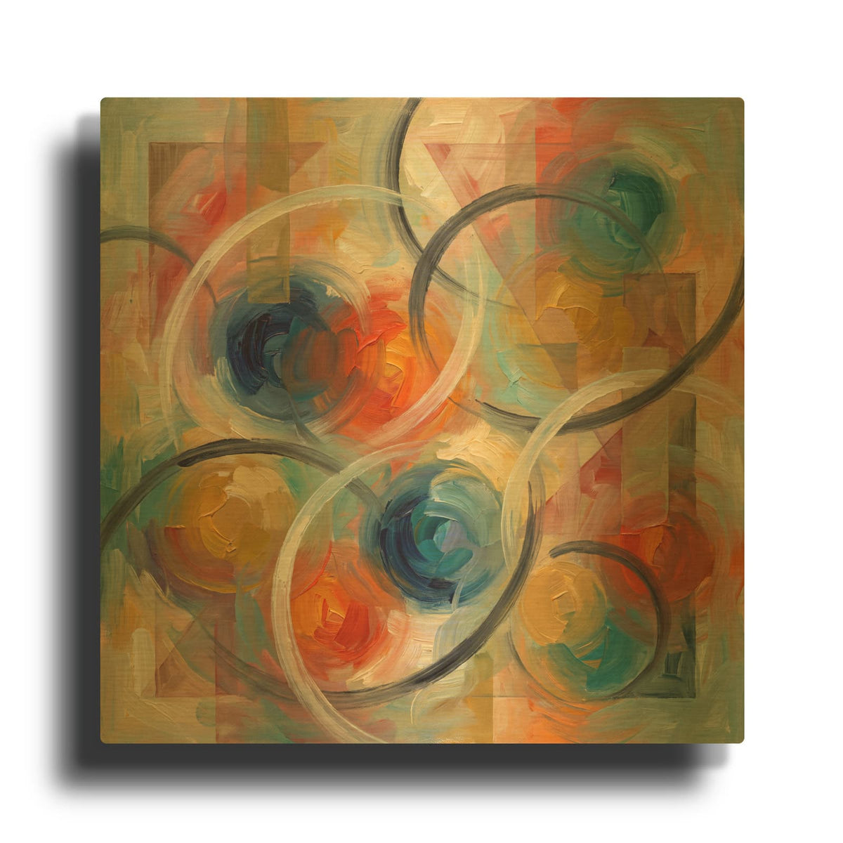 'Abstract Balanced Chaos IJPG' By Veve Gold Metal Wall Art