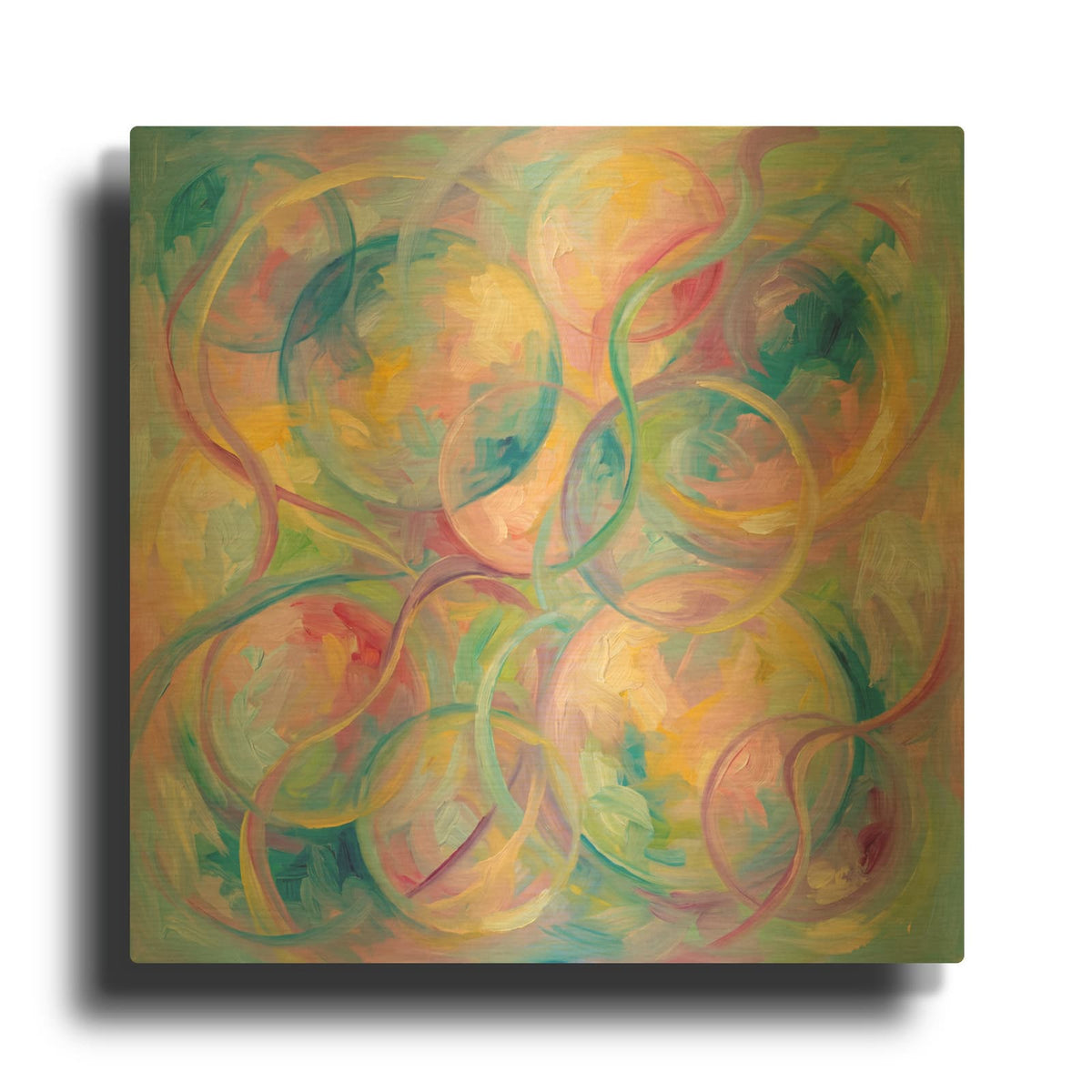 'Abstract Confetti II' By Veve Gold Metal Wall Art