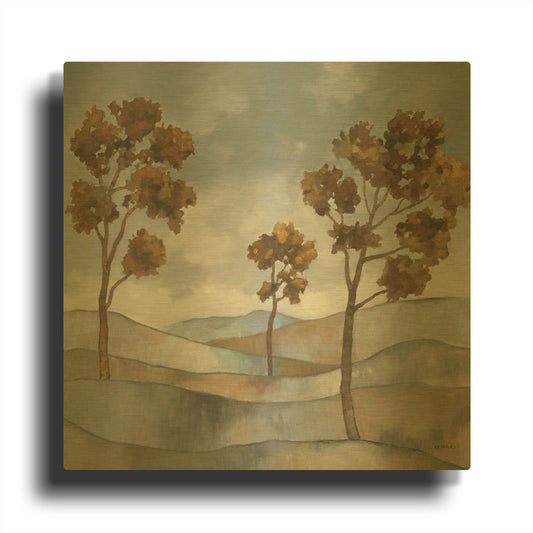 'Rolling Hills 2' By Graham Reynolds Gold Metal Wall Art