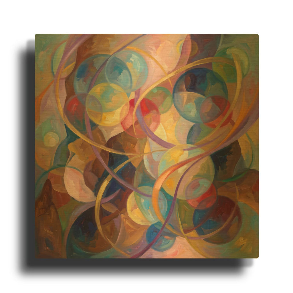 'Abstract Harmony II' By Veve Gold Metal Wall Art