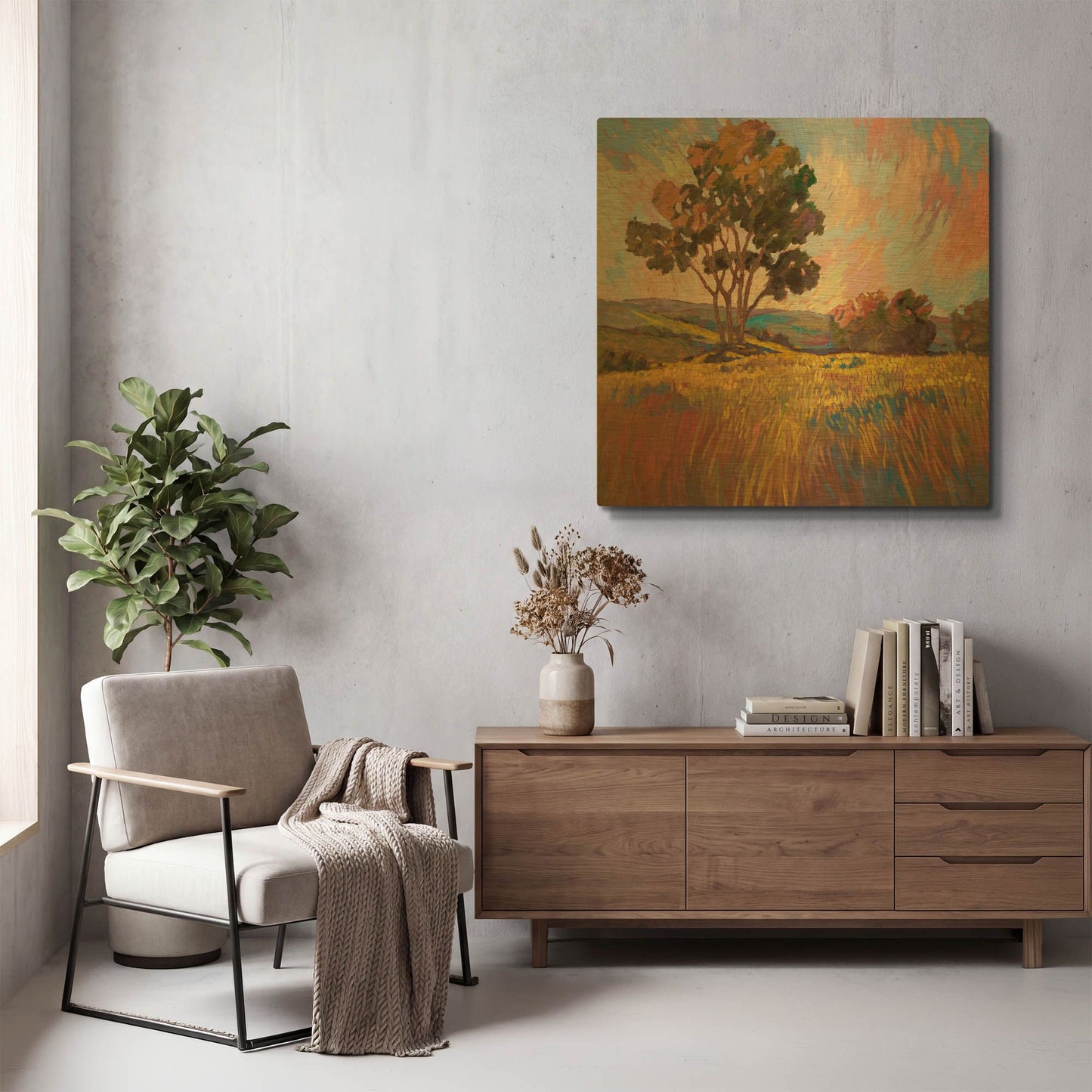 'Sandhills 2' By Graham Reynolds Gold Metal Wall Art