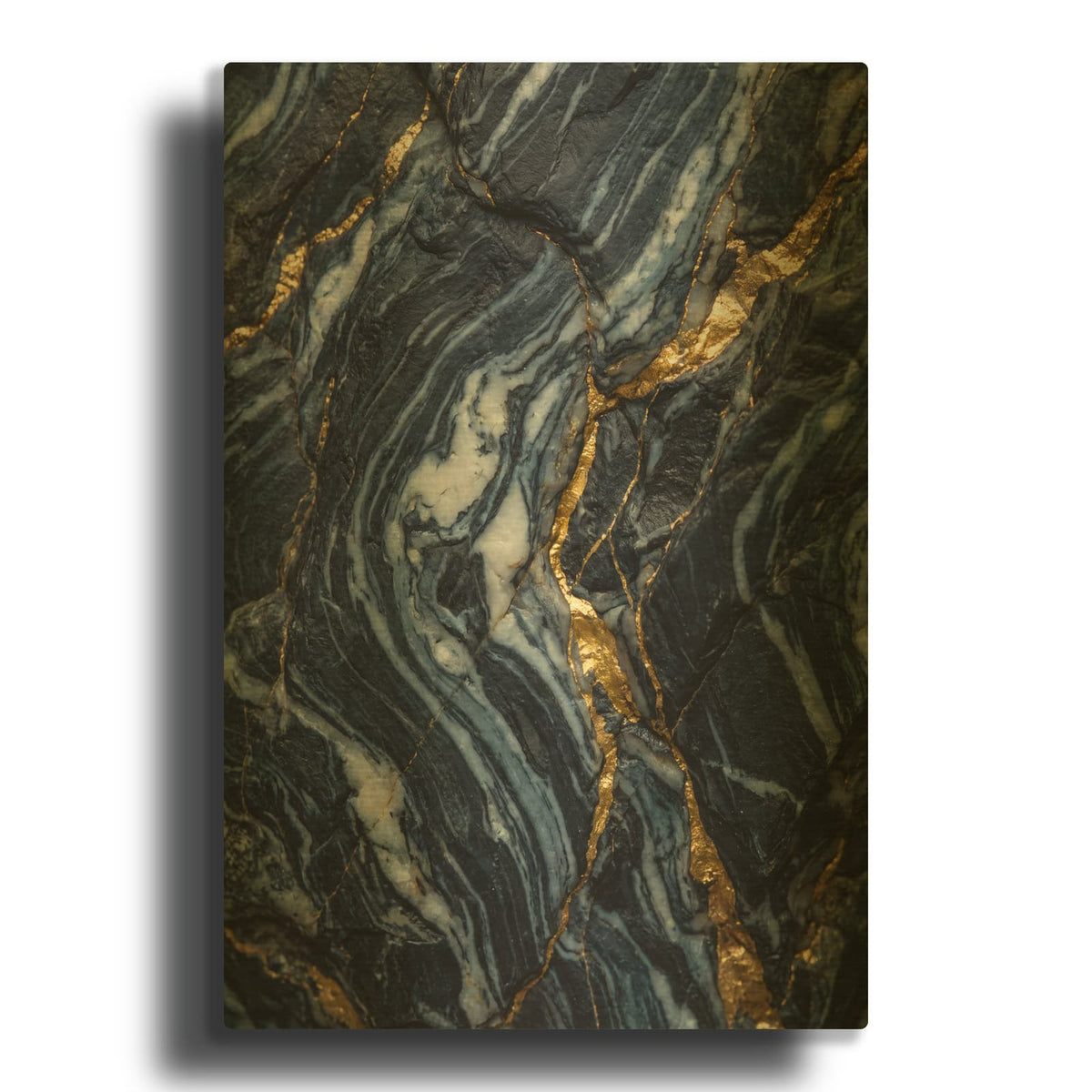 'Abstract Midnight' By Veve Gold Metal Wall Art