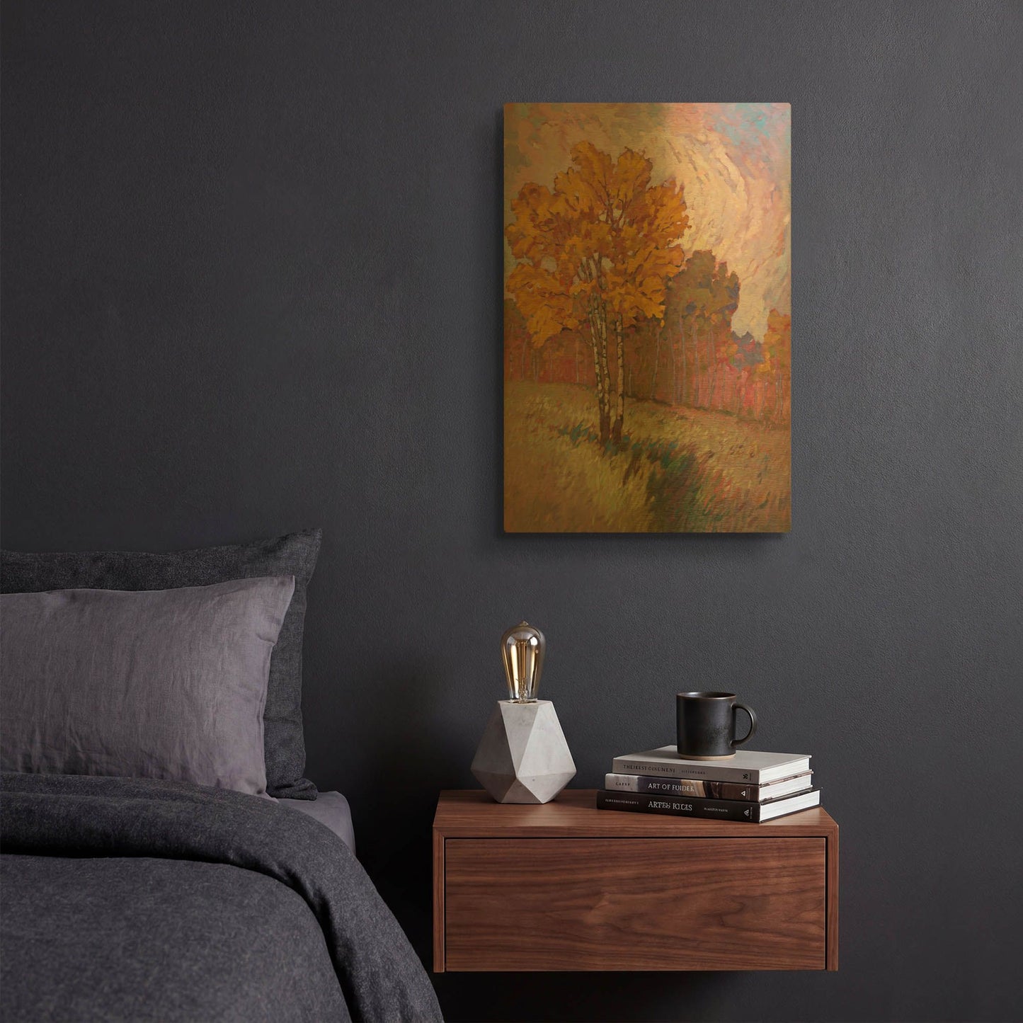 'Tree Line 1' By Graham Reynolds Gold Metal Wall Art