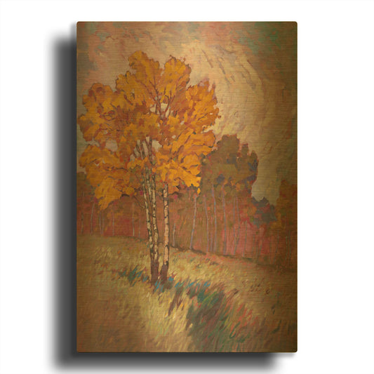 'Tree Line 1' By Graham Reynolds Gold Metal Wall Art