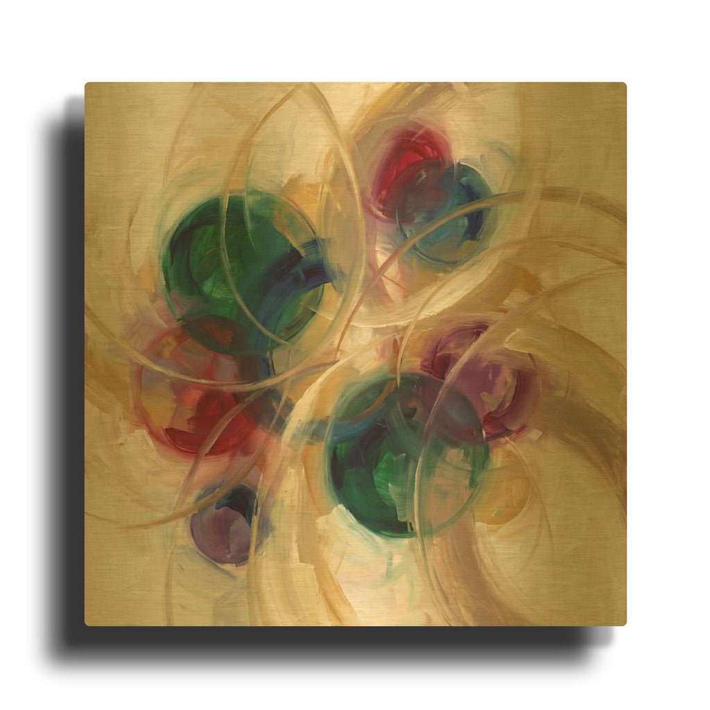 'Abstract Symphony I' By Veve Gold Metal Wall Art