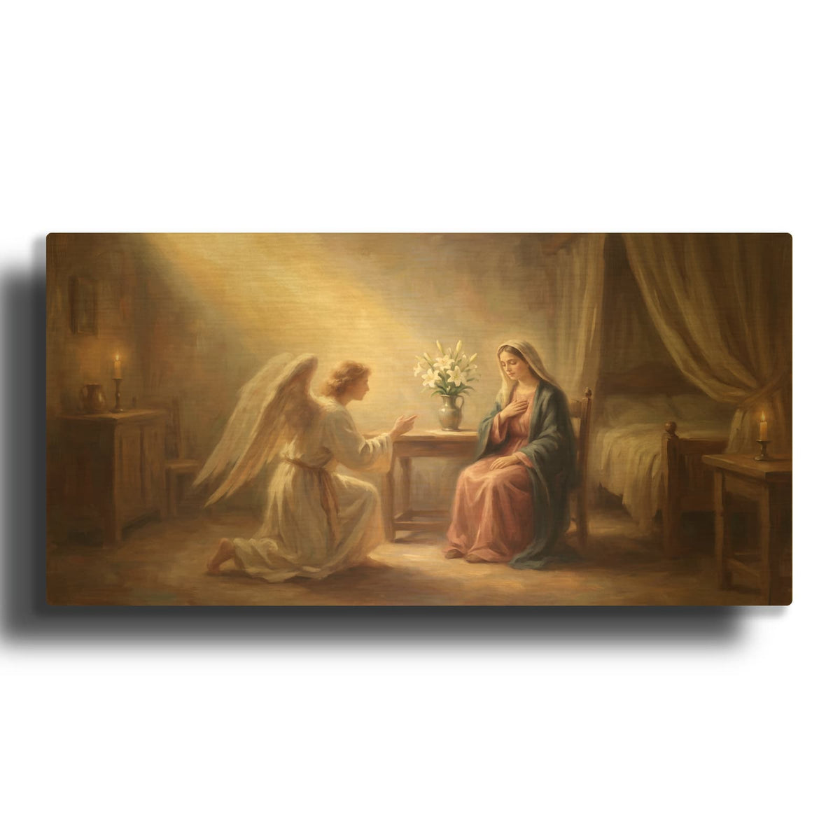 'Annunciation I' By Veve Gold Metal Wall Art