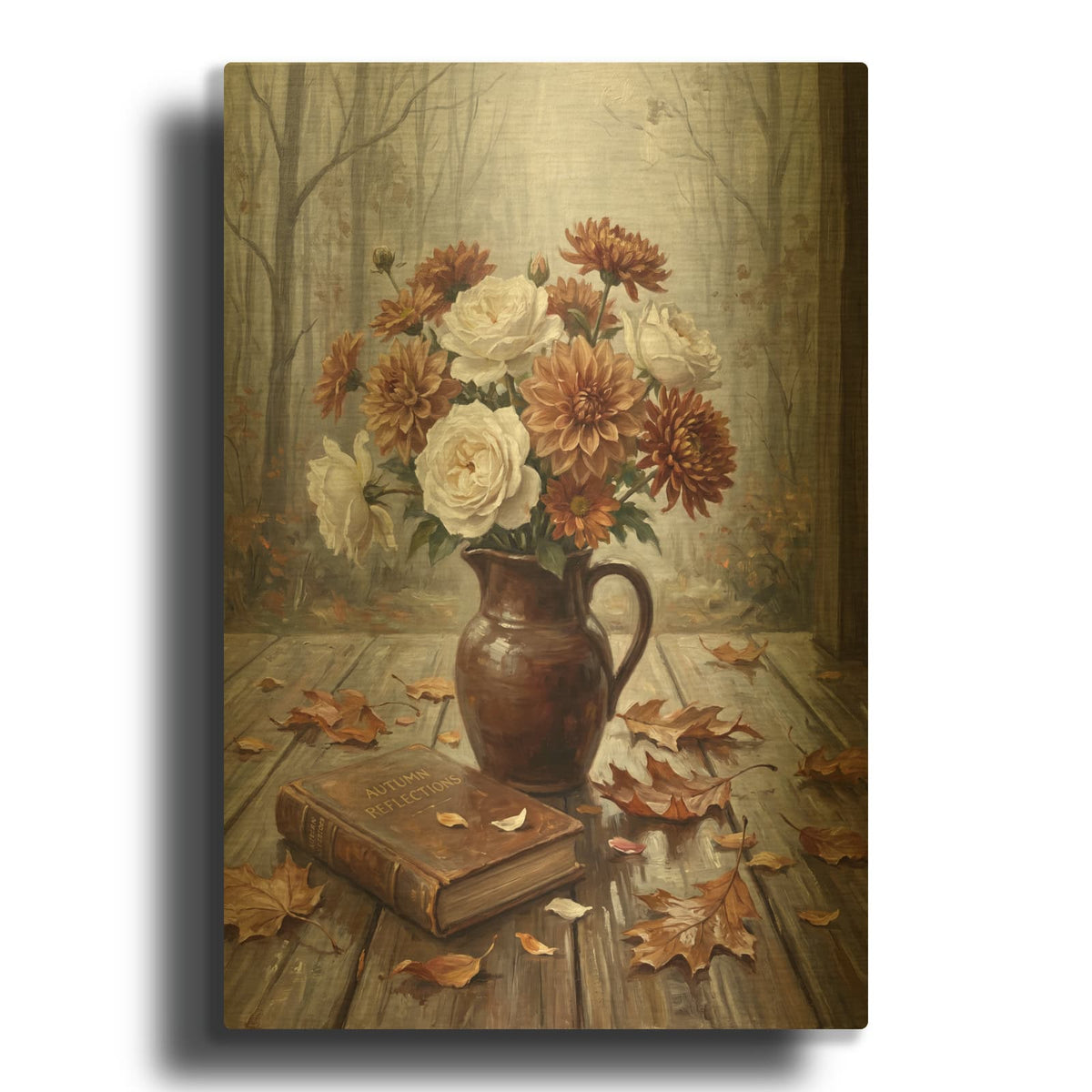 'Autumn Silence' By Veve Gold Metal Wall Art