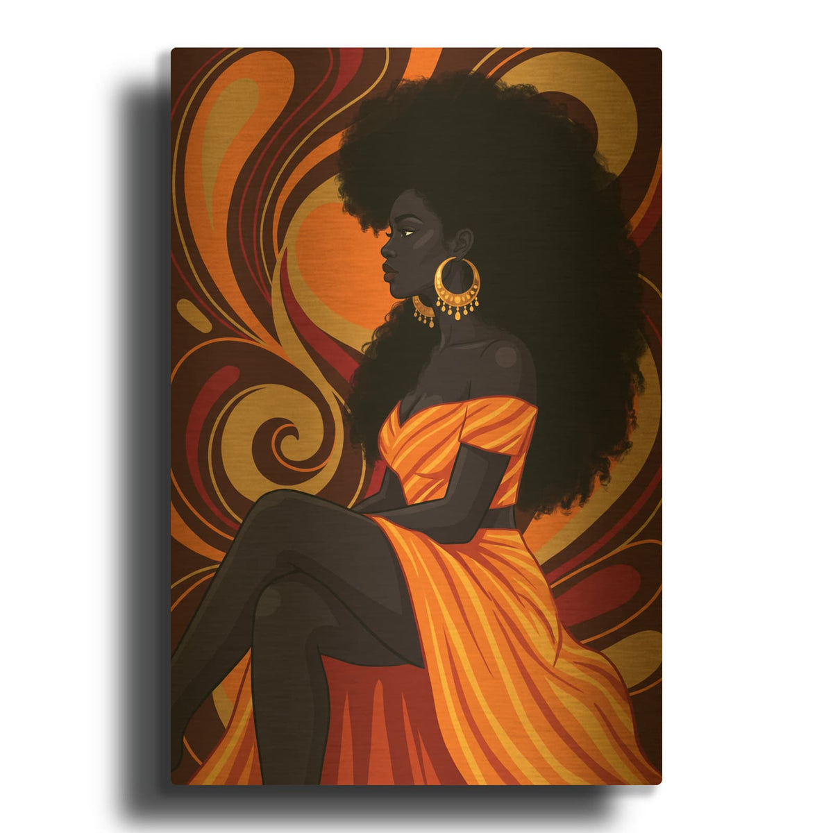 'Beauty' By Veve Gold Metal Wall Art