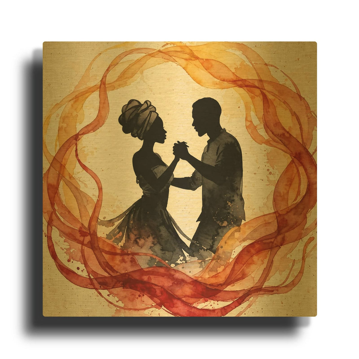 'Beginning of We' By Veve Gold Metal Wall Art