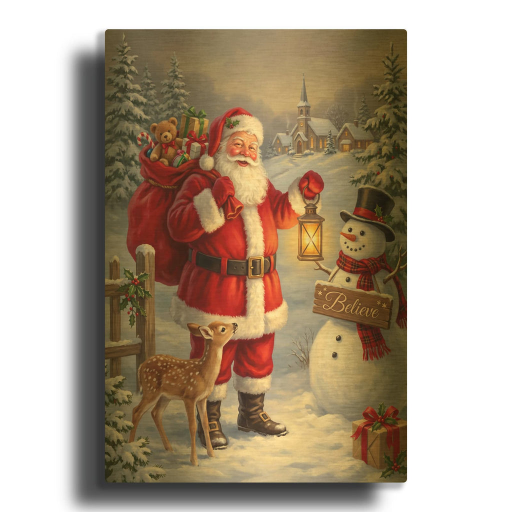 'Believe In Christmas' By Veve Gold Metal Wall Art