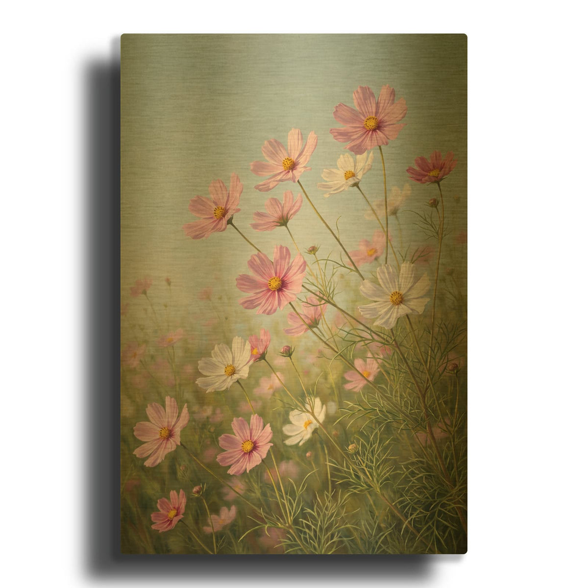 'Cosmos Air Dance' By Veve Gold Metal Wall Art