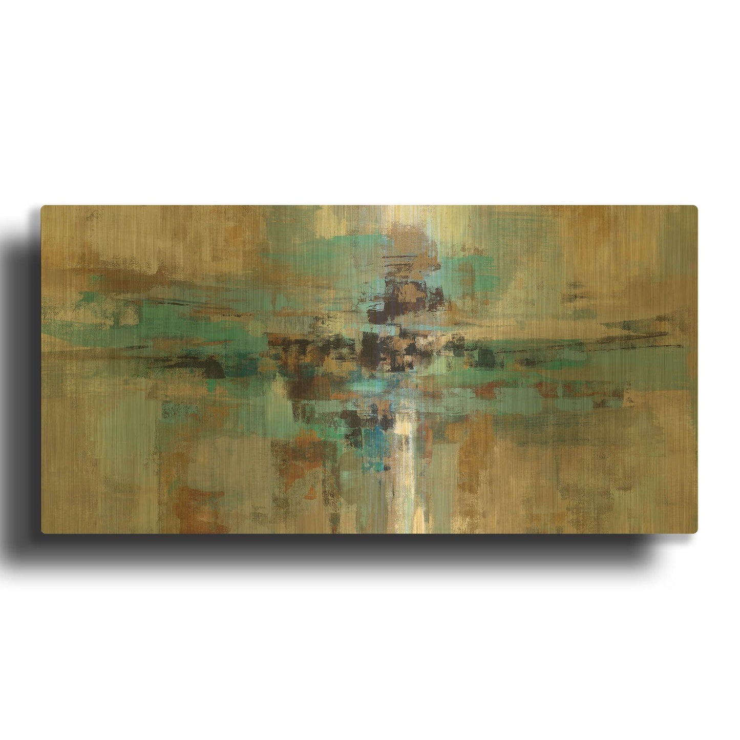 'Morning Fjord' By Silvia Vassileva Gold Metal Wall Art