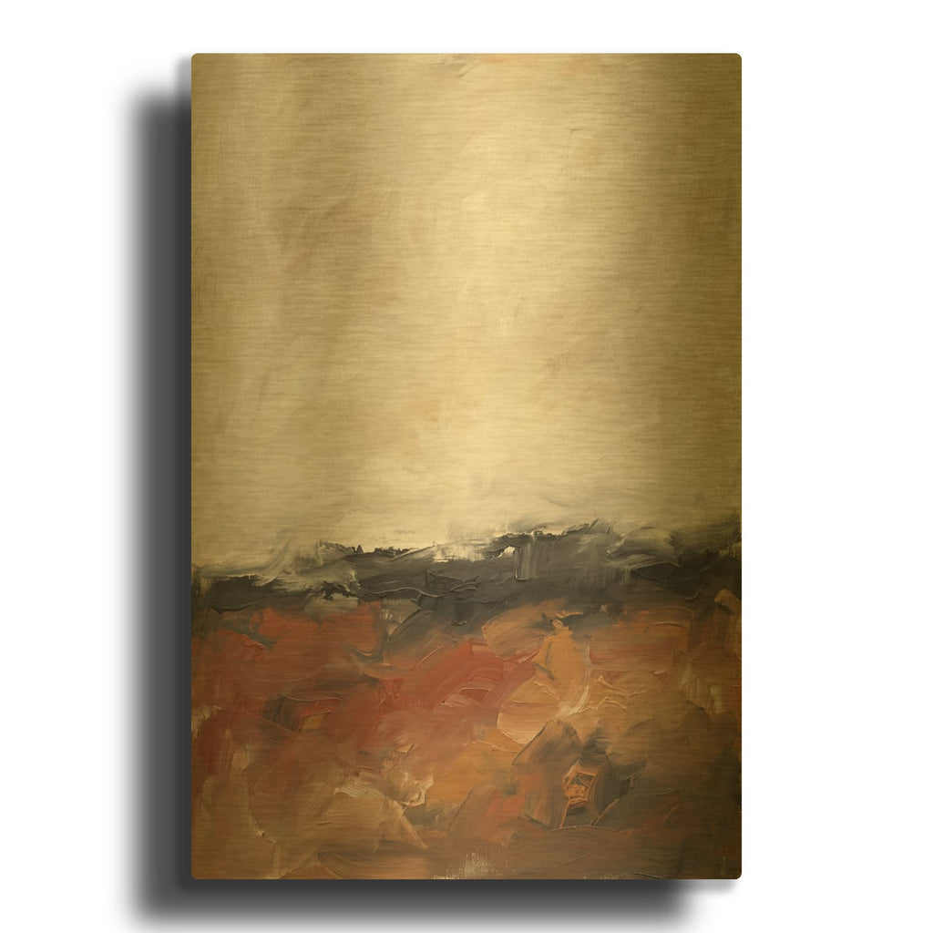 'Earthbound' By Veve Gold Metal Wall Art
