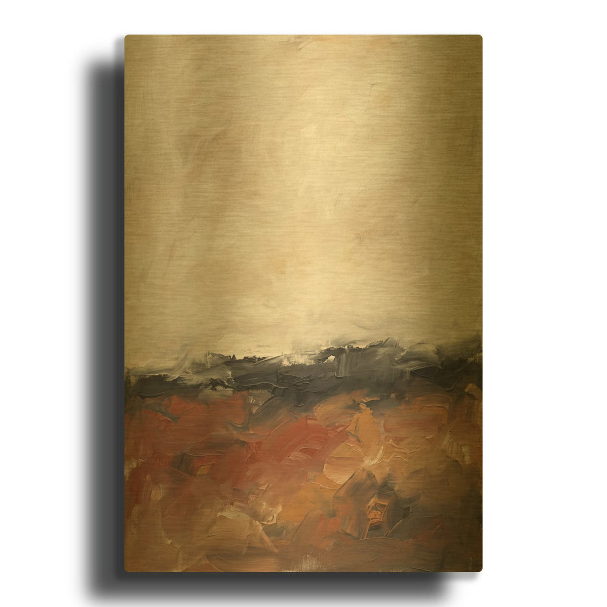 'Earthbound' By Veve Gold Metal Wall Art