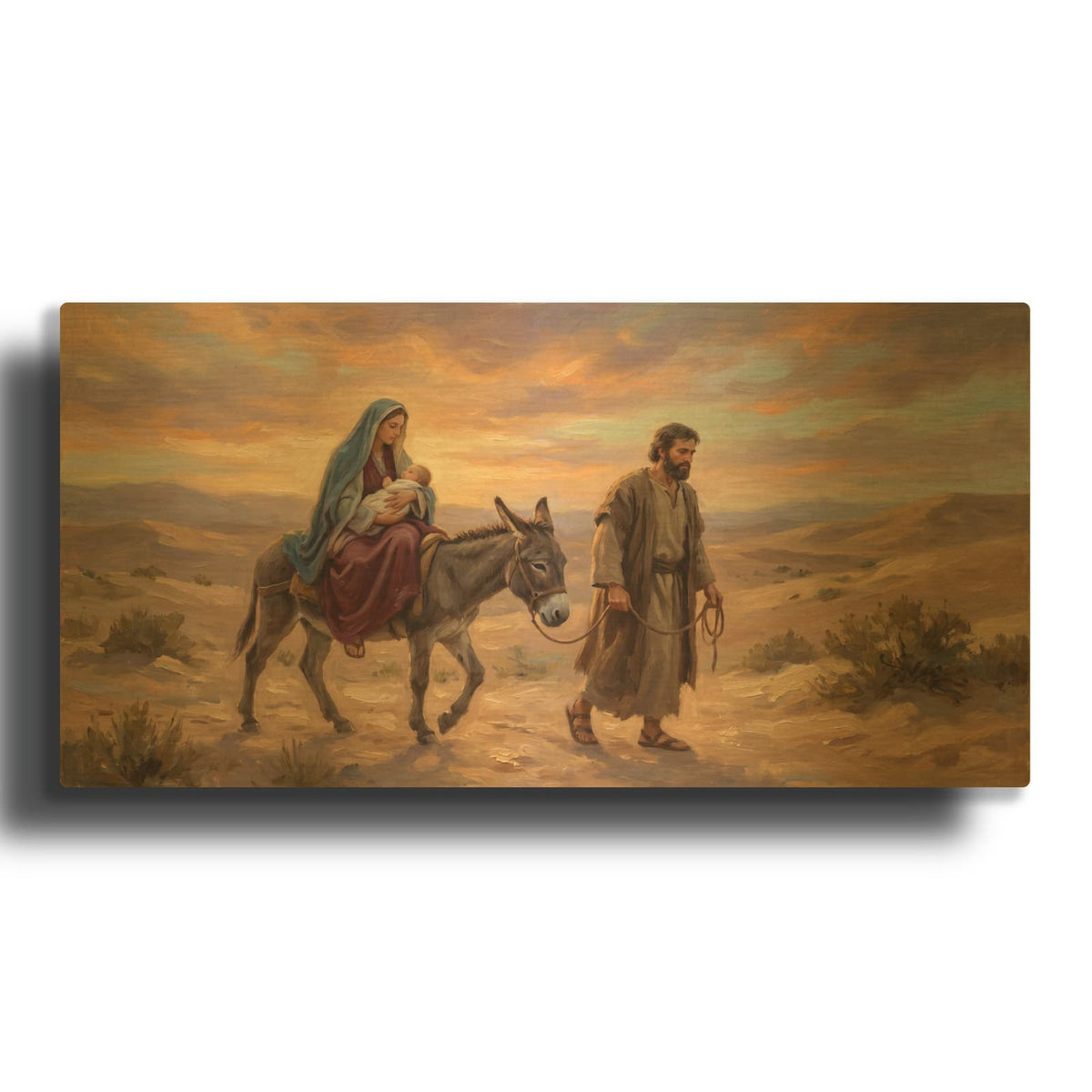 'Flight Into Egypt' By Veve Gold Metal Wall Art