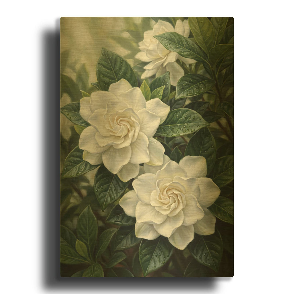'Gardenia' By Veve Gold Metal Wall Art