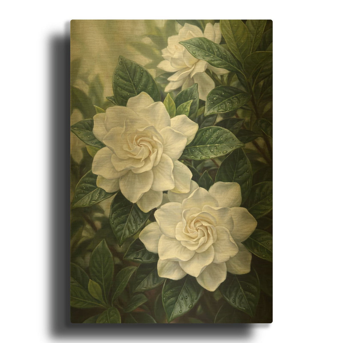 'Gardenia' By Veve Gold Metal Wall Art