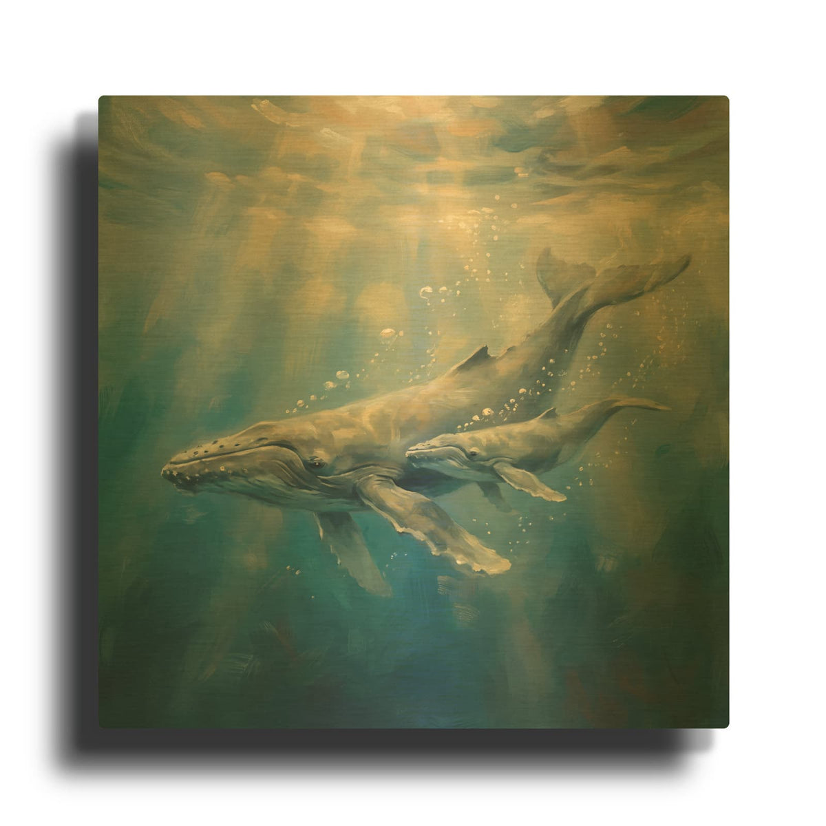 'Gentle Giants' By Veve Gold Metal Wall Art