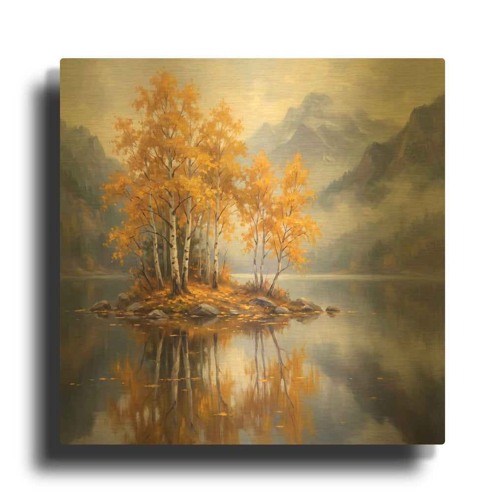 'Golden Birches' By Veve Gold Metal Wall Art