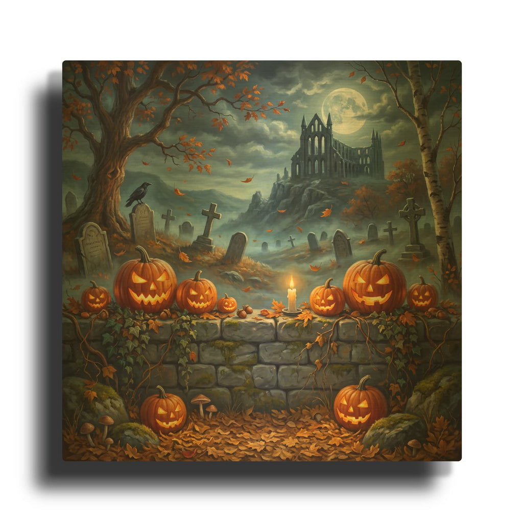 'Graveyard Glow' By Veve Gold Metal Wall Art