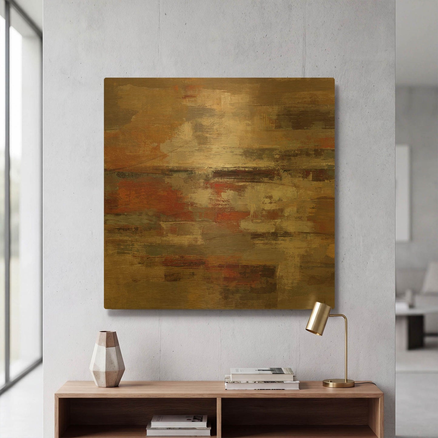 'Painted Desert' By Silvia Vassileva Gold Metal Wall Art