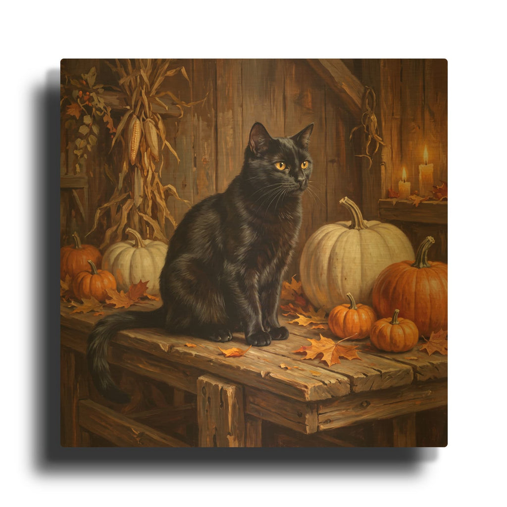 'Harvest Table Whispers' By Veve Gold Metal Wall Art